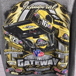 VP Racing Shirt Adult XL Gray Graphic Tee 2016 Inaugural Gateway Cars SS